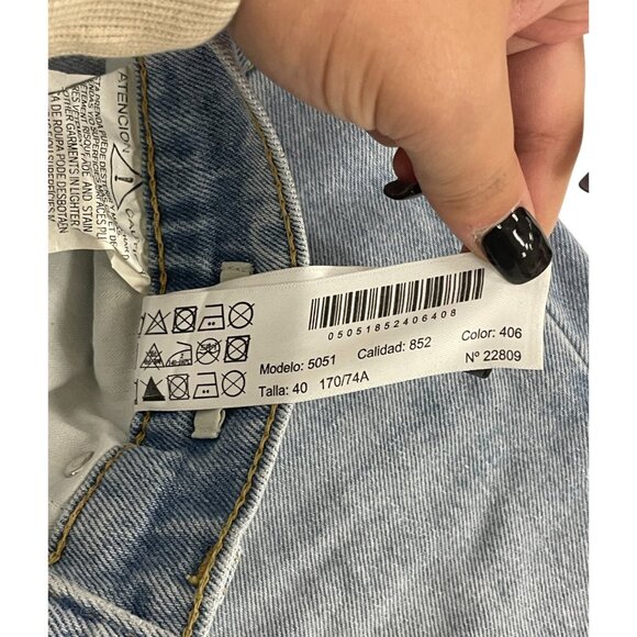 Massimo Dutti Womens Jeans EU 40 US 8 Straight Leg Blue Rigid Denim 5051/852 NWT - Picture 11 of 15